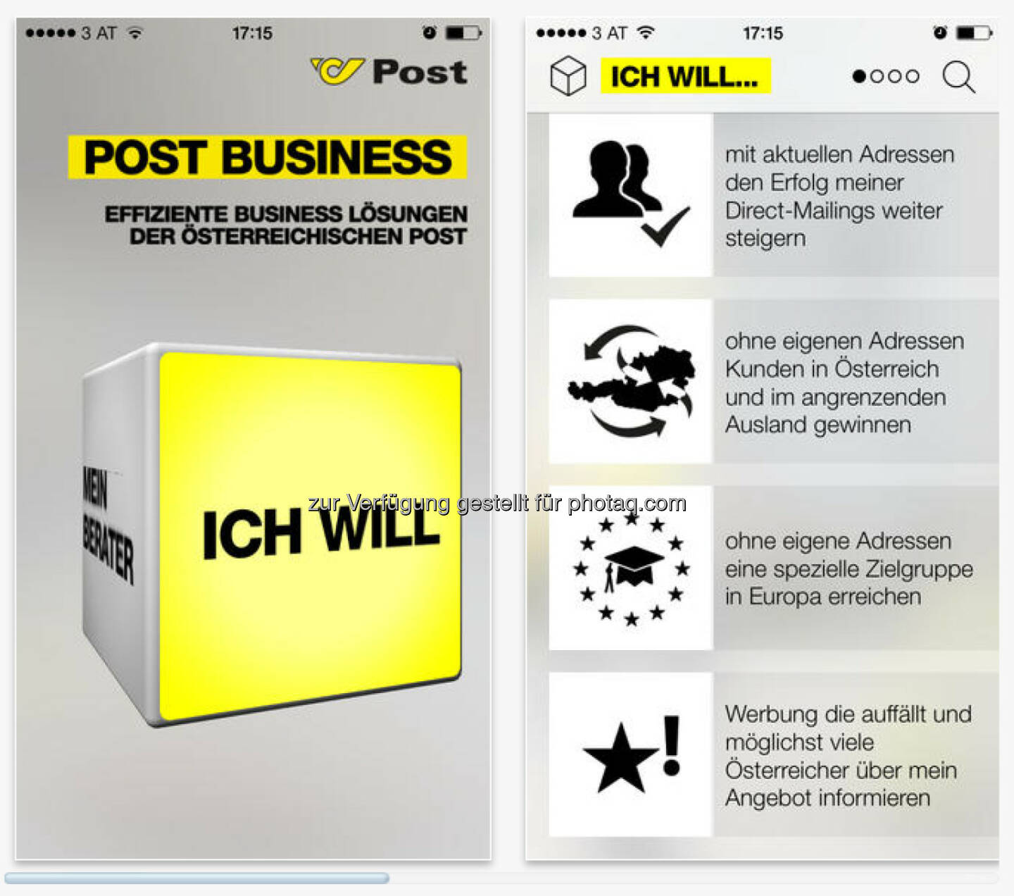Die Post Business App bietet eine kompakte und leicht verständliche Übersicht über das Werbepost Produktportfolio und Mail Solutions.
