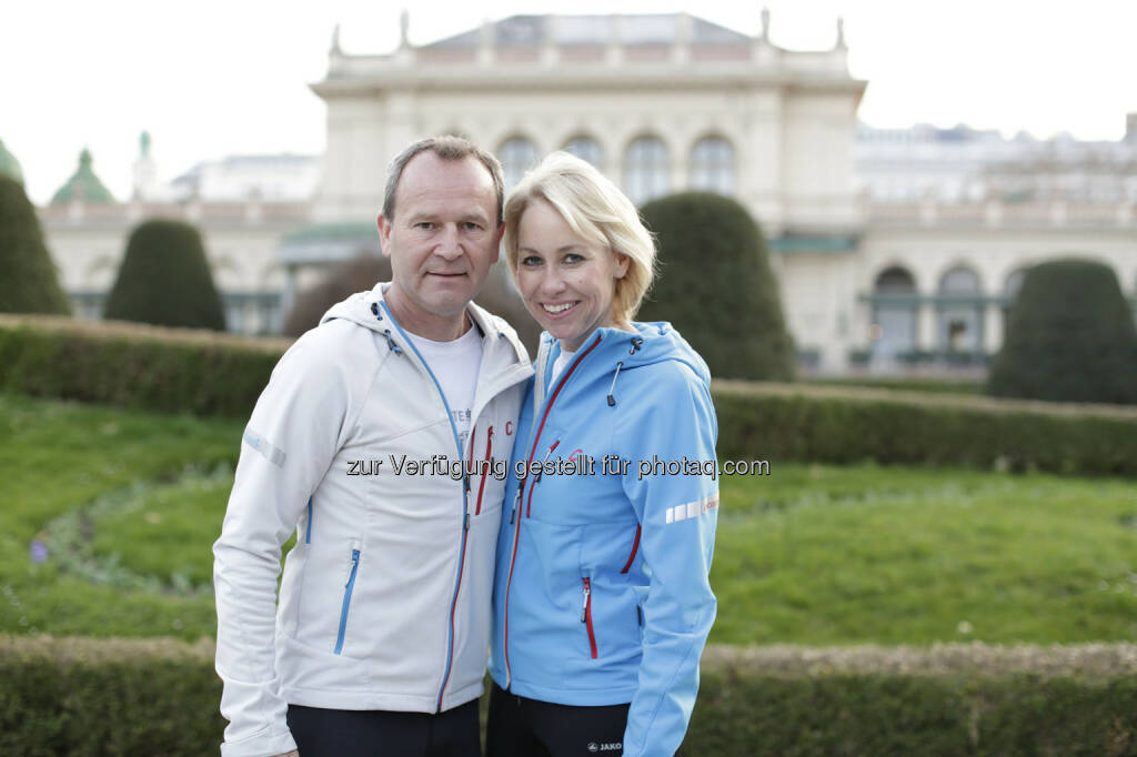 Erste Bank Vienna Night Run Veranstalter Hannes Menitz, Christine Grafinger, © leisure.at/Stefan Joham (26.03.2014) 