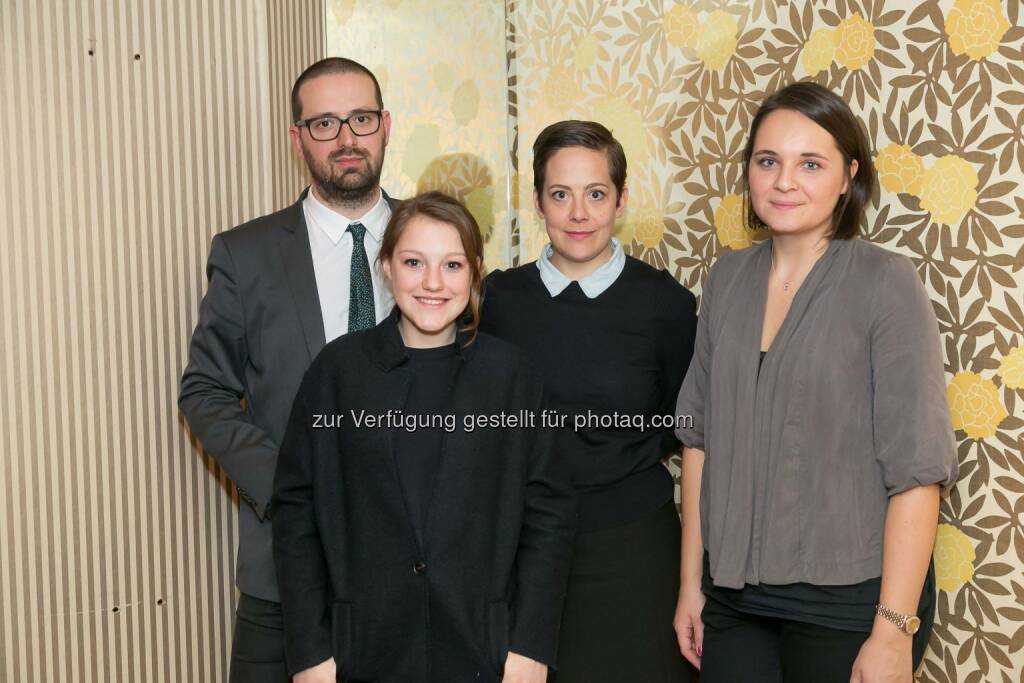 Flavio Marchetti (Produktion), Sophie Stockinger (Schauspielerin), Katharina Mückstein (Regisseurin), Natalie Schwager (Schnitt), © echo Medienhaus (29.03.2014) 