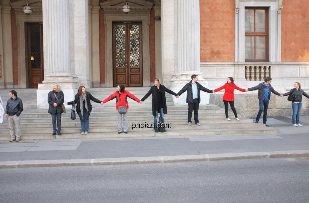Banker-Menschenkette (31.03.2014) 