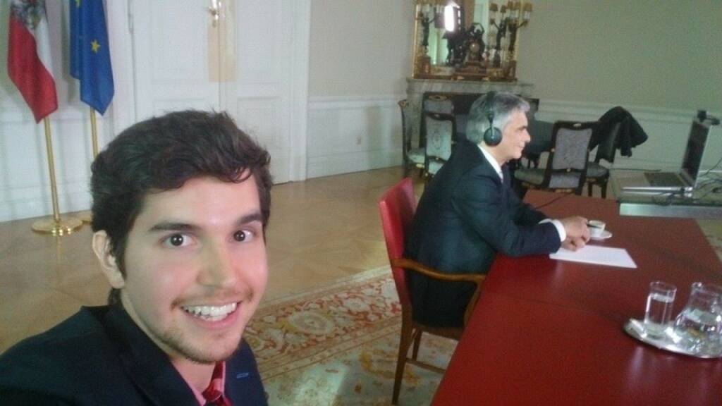 Kambis Kohansal Vajargah (whatchado) und Werner Faymann (31.03.2014)