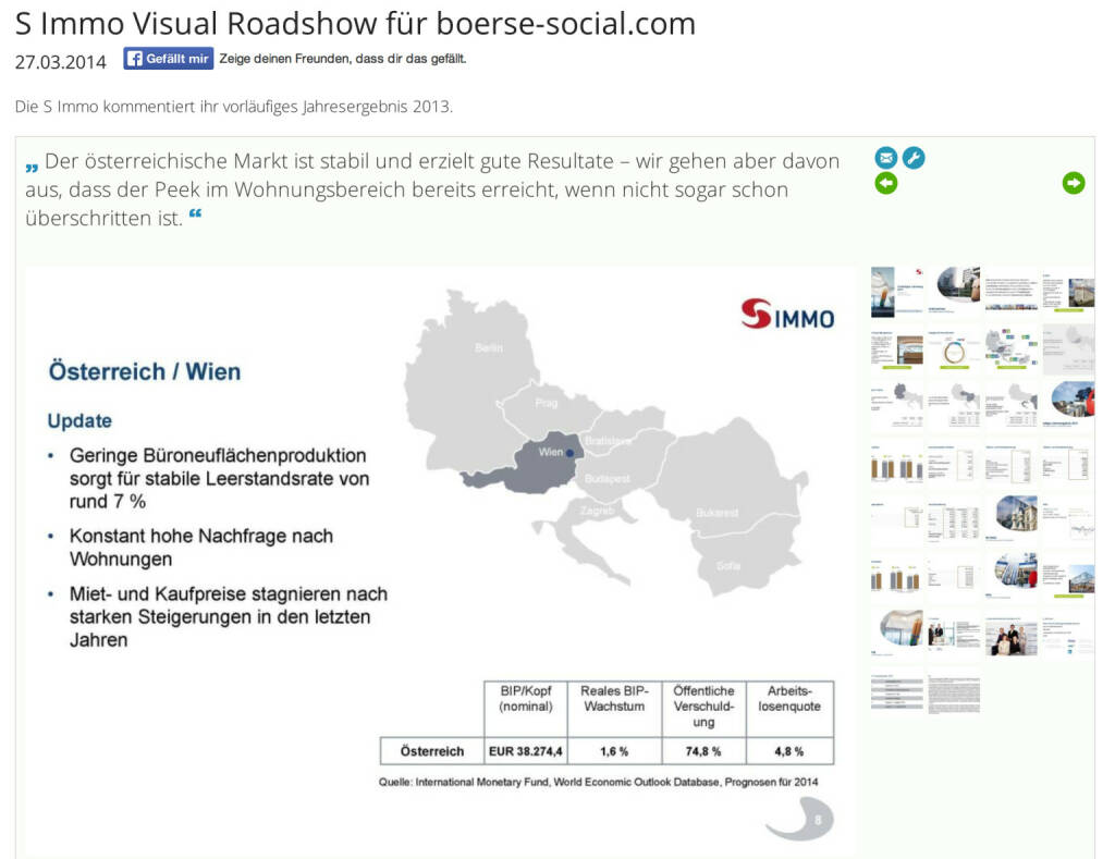 S Immo Visual Roadshow http://boerse-social.com/visualroadshow/1121 (04.04.2014) 