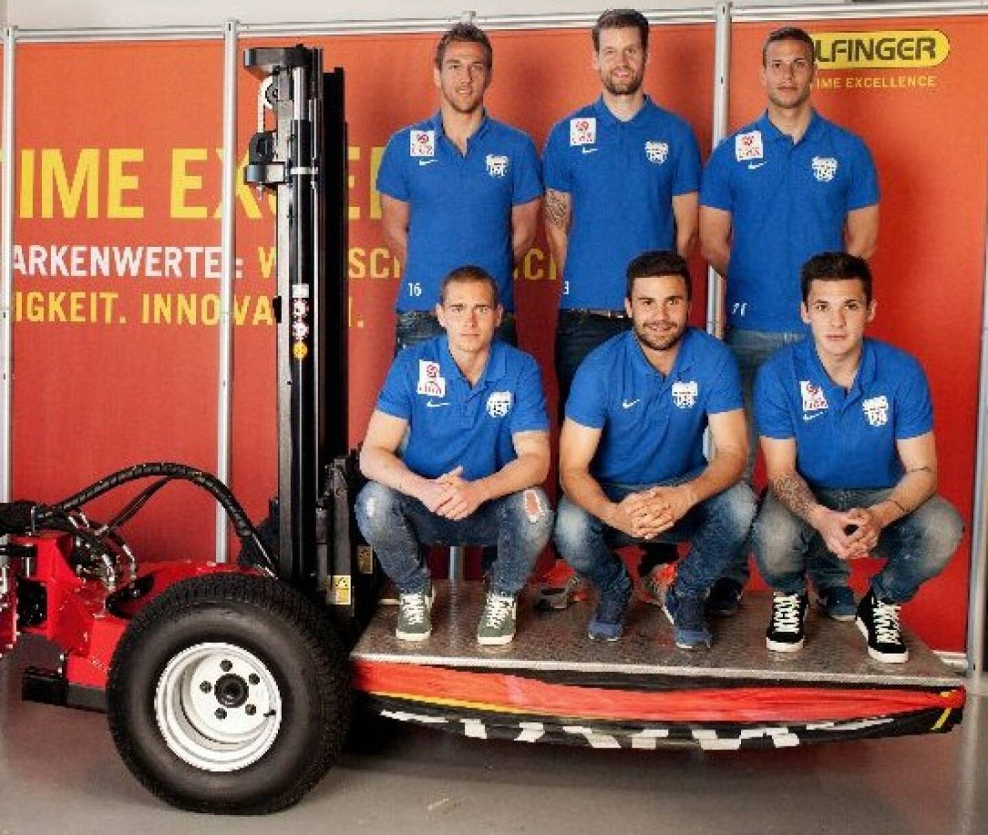 Mario Leitgeb, Max Karner, Peter Tschernegg, Christoph Martschinko, Florian Hart, Dieter Elsneg bei Palfinger