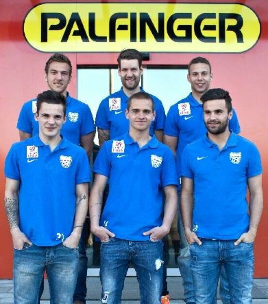 Mario Leitgeb, Max Karner, Peter Tschernegg, Christoph Martschinko, Florian Hart, Dieter Elsneg bei Palfinger (04.04.2014) 