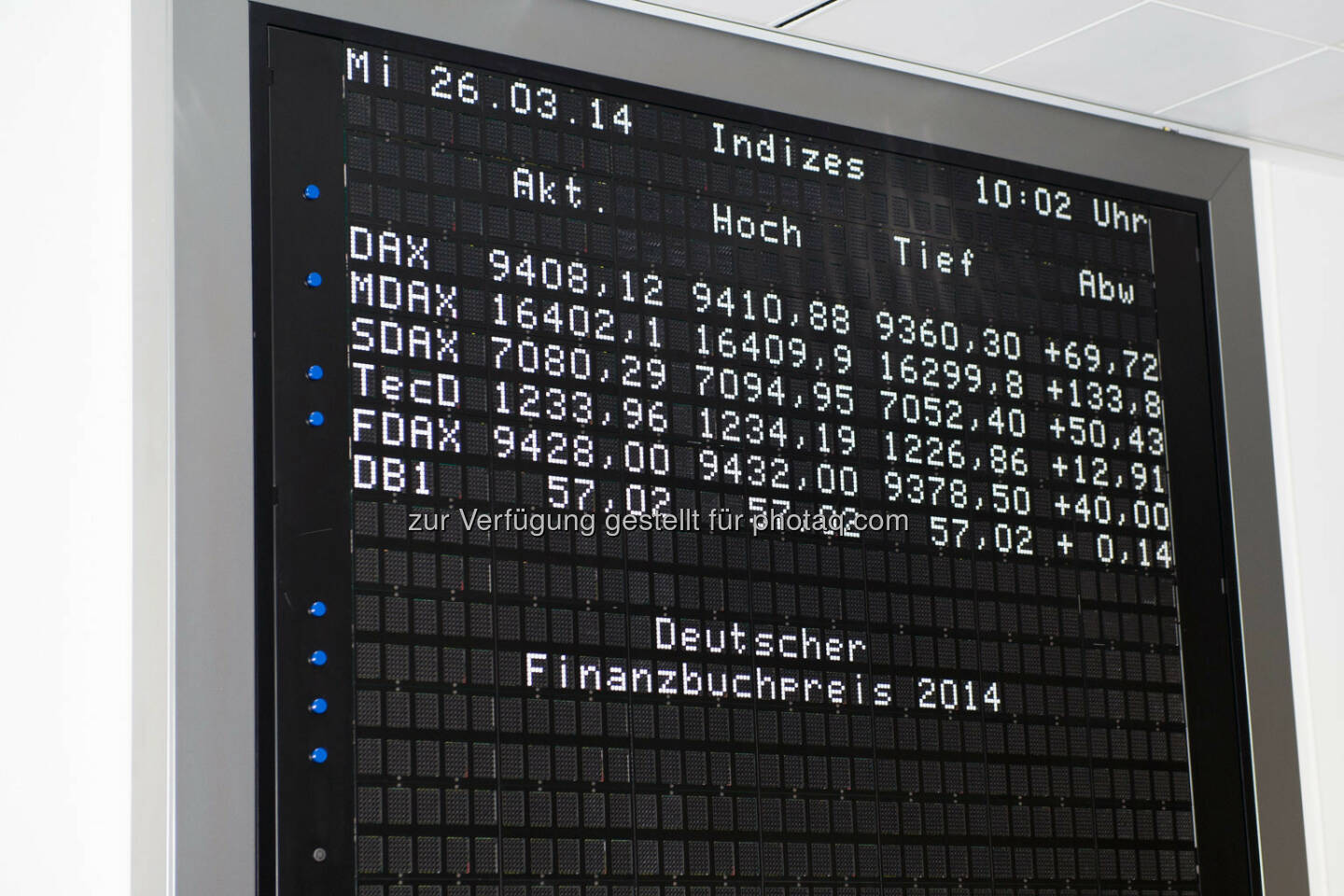 DAX - Frankfurt, GER - March 26, Deutscher Finanzbuchpreis 2014, Alte Börse  