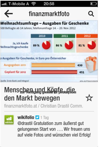 Dank an www.twitter.com/wikifolio (15.12.2012) 