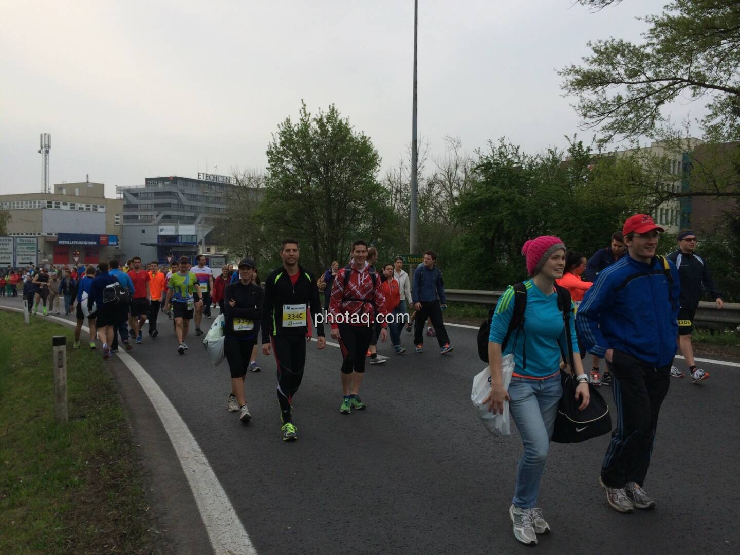 Borealis Linz Marathon, am Weg zum Start