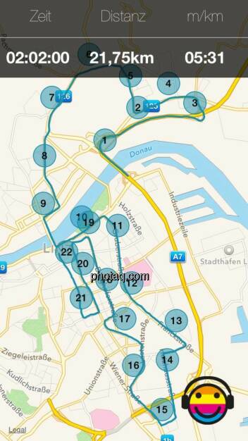 Map der Strecke, © Martina Draper (06.04.2014) 