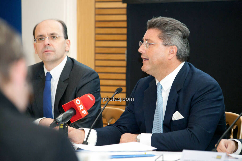 Christian B. Maier, Karl-Heinz Strauss, © Michaela Mejta für finanzmarktfoto.at (09.04.2014) 