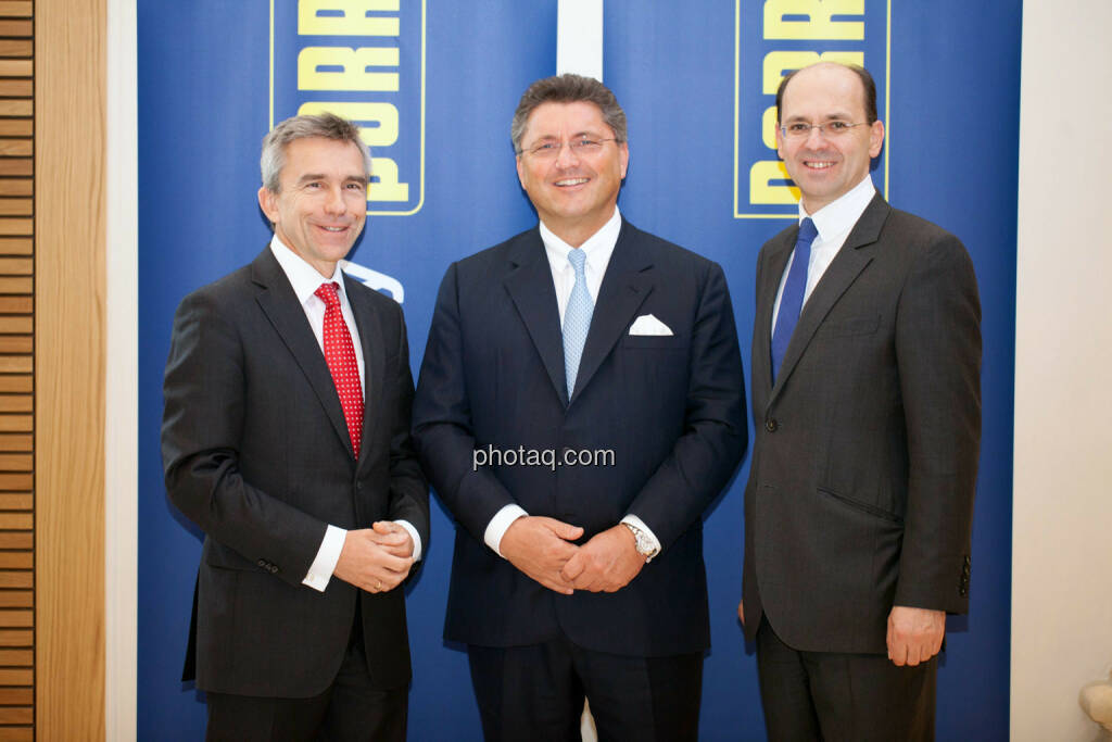 J. Johannes Wenkenbach, Karl-Heinz Strauss, Christian B. Maier, © Michaela Mejta für finanzmarktfoto.at (09.04.2014) 