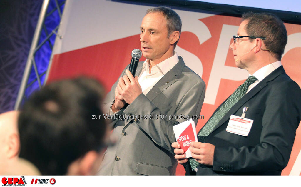 Geschaeftsfuehrer Anton Schutti (Sporthilfe) und Geschaeftsfuehrer Hans-Willy Brockes (ESB Europaeischen Sponsoring-Boerse). (Foto: GEPA pictures/ Christopher Kelemen)
 (10.04.2014) 