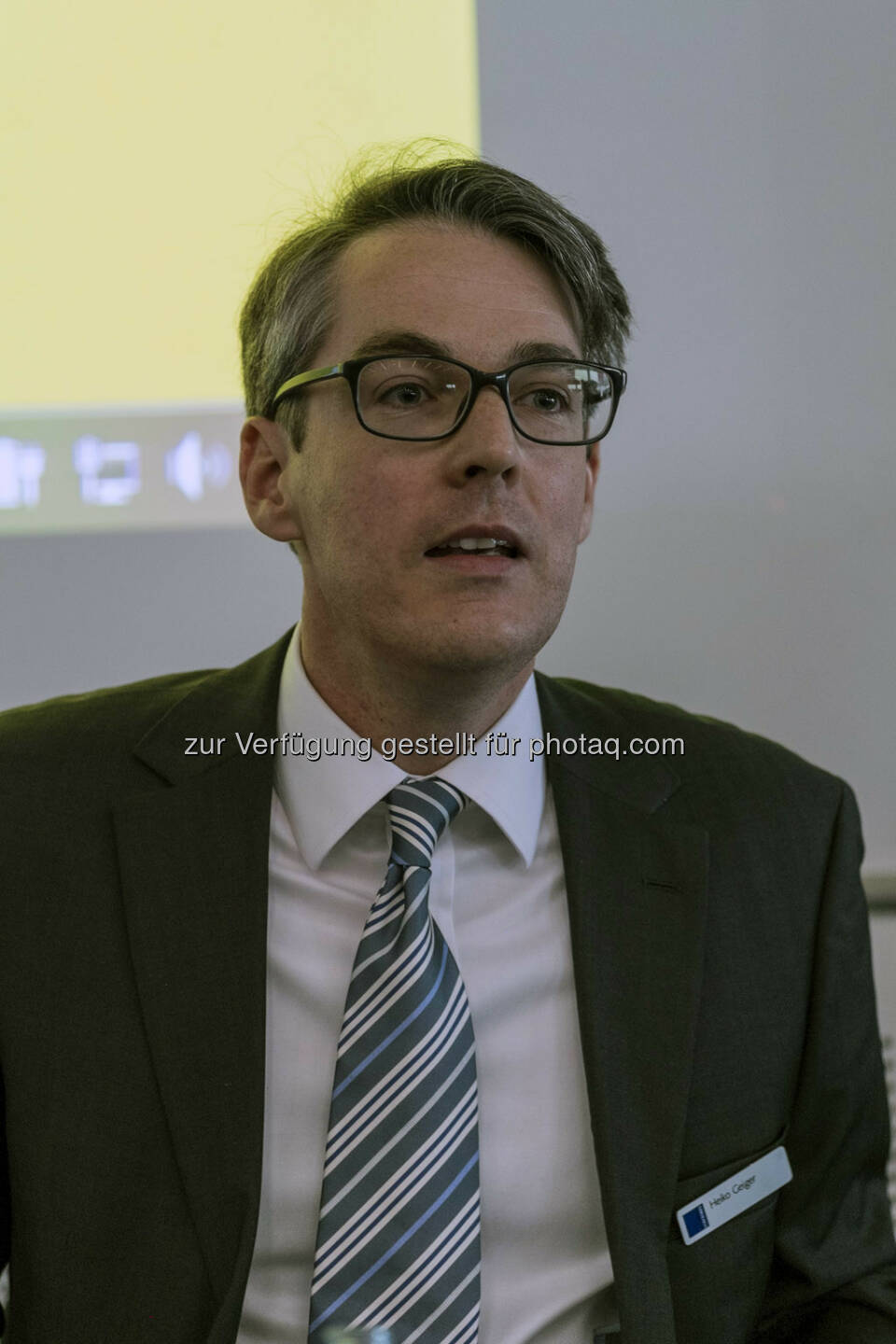 Heiko Geiger (Vontobel) während seines Vortrages (Bild: Messe Stuttgart)
