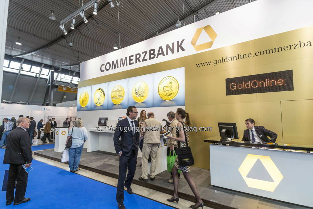 Blick auf den Stand des Ausstellers  Commerzbank  in Halle 4 (Bild: Messe Stuttgart) (11.04.2014) 