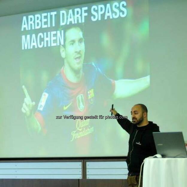 Lionel Messi Ali Mahlodji (whatchado): Arbeit darf Spass machen, © Aussendung (12.04.2014) 