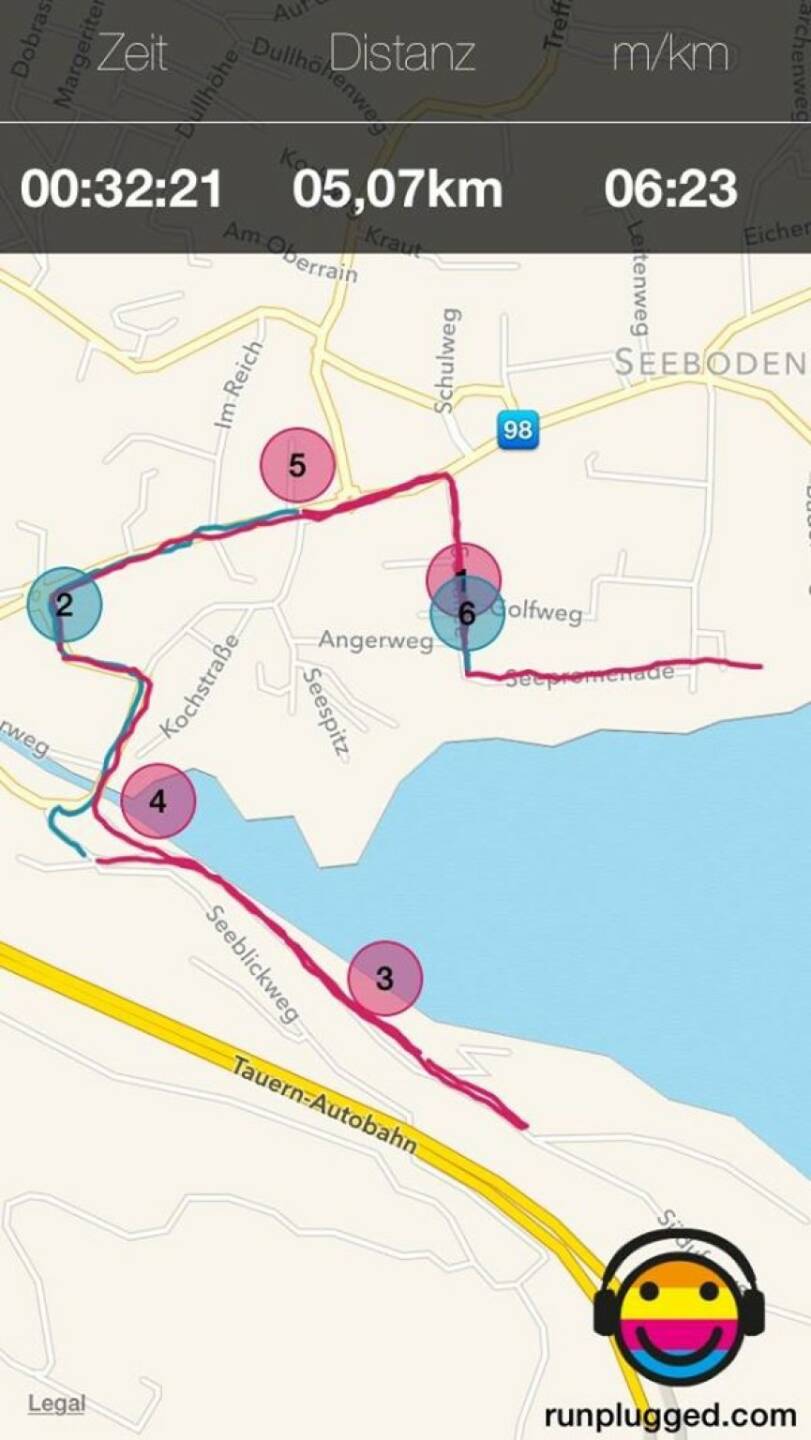 Runplugged-Test am Millstädter See (by Maximilian Nimmervoll, Tailored Apps)