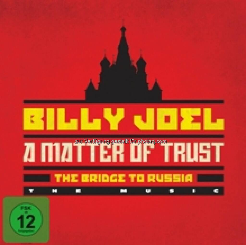 Billy Joel: A Matter of Trust – The Bridge to Russia. Am 16. Mai 2014 erscheint Billy Joels A MATTER OF TRUST - THE BRIDGE TO RUSSIA, die historische 1987er Tour des Künstlers in Russland, neu überarbeitet als Deluxe Edition auf 2CD/Blu-ray Box-Set. Die Deluxe Edition enthält einen Konzertfilm in voller Länge (The Concert) auf Blu-ray, ein Doppelalbum inklusive zwölf bisher unveröffentlichten Tracks und Bonusmaterial auf CD (The Music) und einen exklusiven SHOWTIME® Dokumentarfilm, der über Billys 1987er Sowjet-Tour berichtet. Regisseur des Films ist der vierfache Emmy-Preisträger Jim Brown (Pete Seeger: The Power of Song, American Roots Music, An Evening with Henry Belafonte). Zusätzlich beinhaltet die Deluxe Edition ein Buch mit seltenen Fotos und neuen Liner Notes sowie Augenzeugenberichten von Autoren und Journalisten wie Gary Graff, Michael Jensen, Neal Preston, Rona Elliot und Wayne Robins. Billy Joels historischer Russlandbesuch wurde zum weltweiten Nachrichten-Event und brachte Journalisten und Autoren dazu, die ganze Tour zu verfolgen, um den Fortschritt und die Wirkung zu dokumentieren, die Billy, seine Band und seine Familie auf das russische Volk hatten. Die komplette Tour wurde professionell gefilmt und die Konzerte weltweit simultan im Radio übertragen.
 (17.04.2014) 