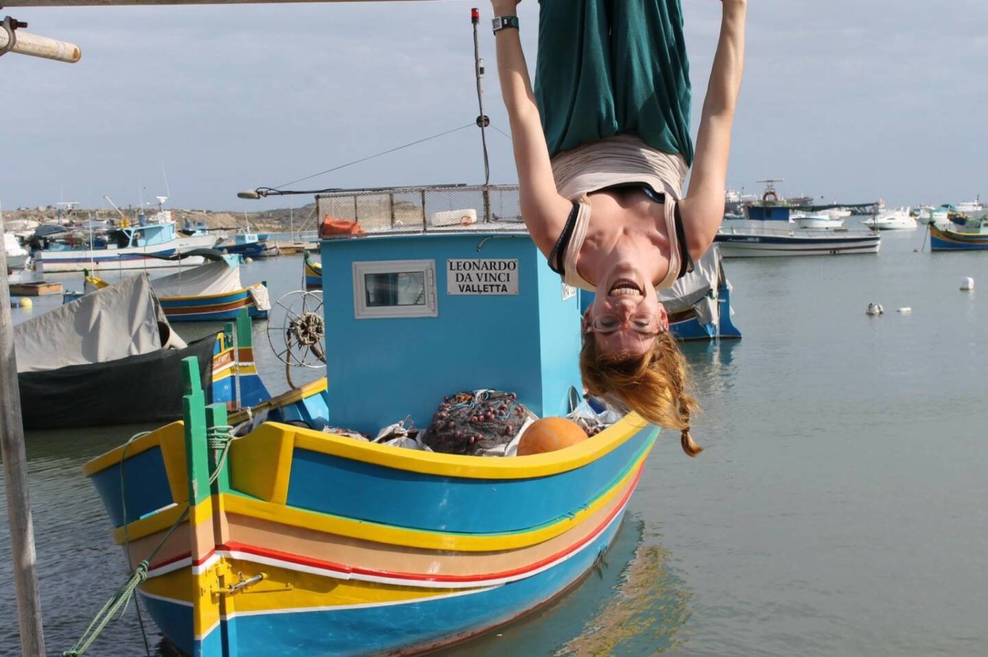 Hängen, lachen, verkehrt, Leonardo da Vinci Boot, einfach Urlaub (mit freundlicher Genehmigung von Monika Kletzmayr)