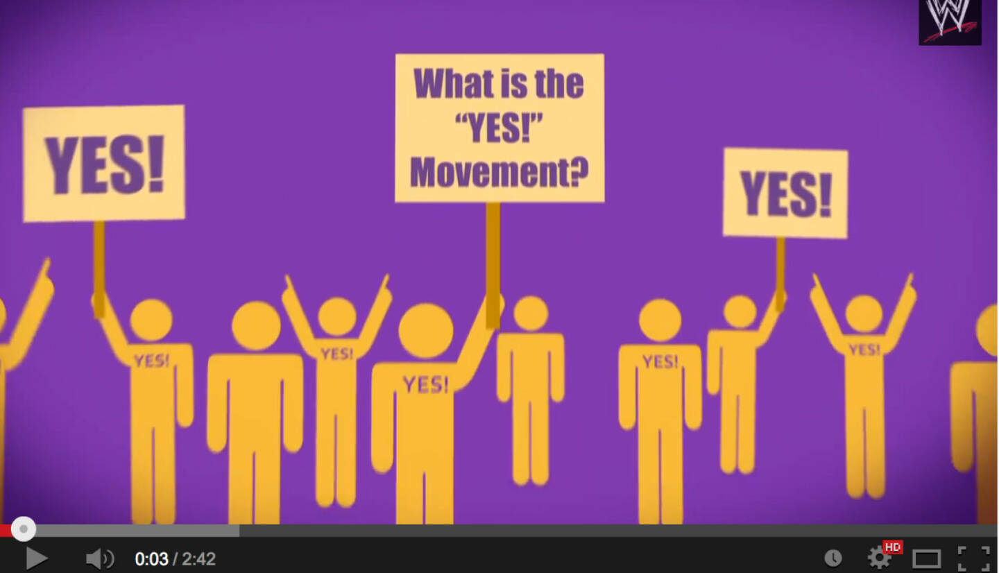 The Yes! Movement - https://www.youtube.com/watch?v=jCtV8uRxJ1g