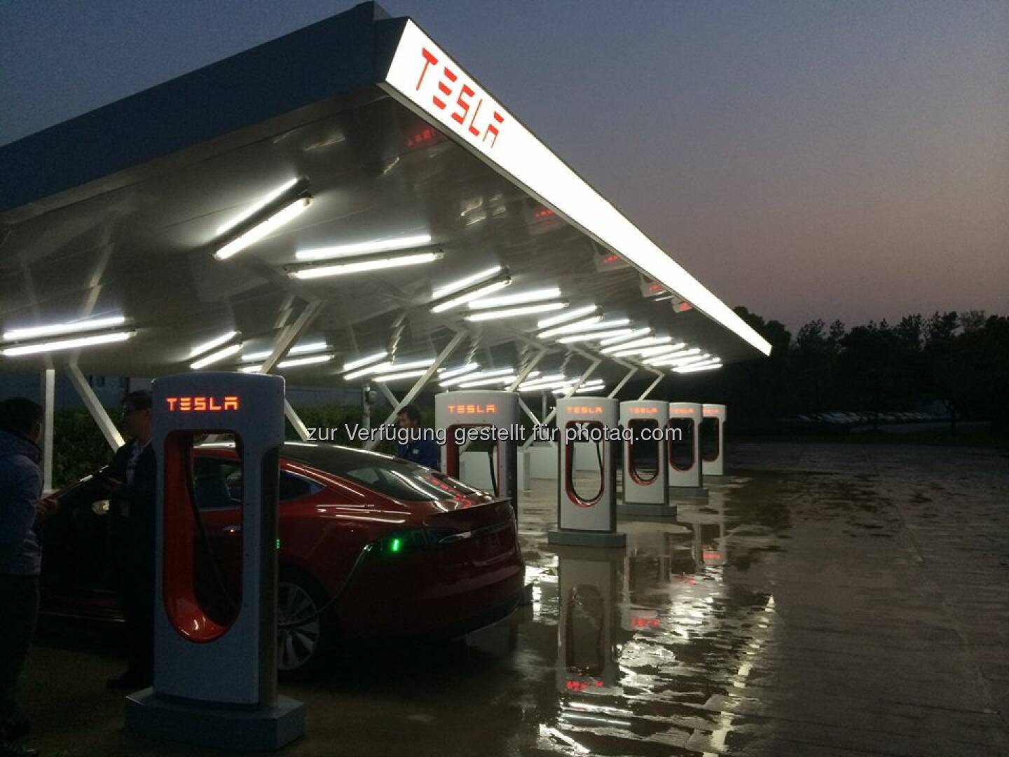 Tesla: China is charged! This week we switched on our first Superchargers in China.  Source: http://facebook.com/teslamotors