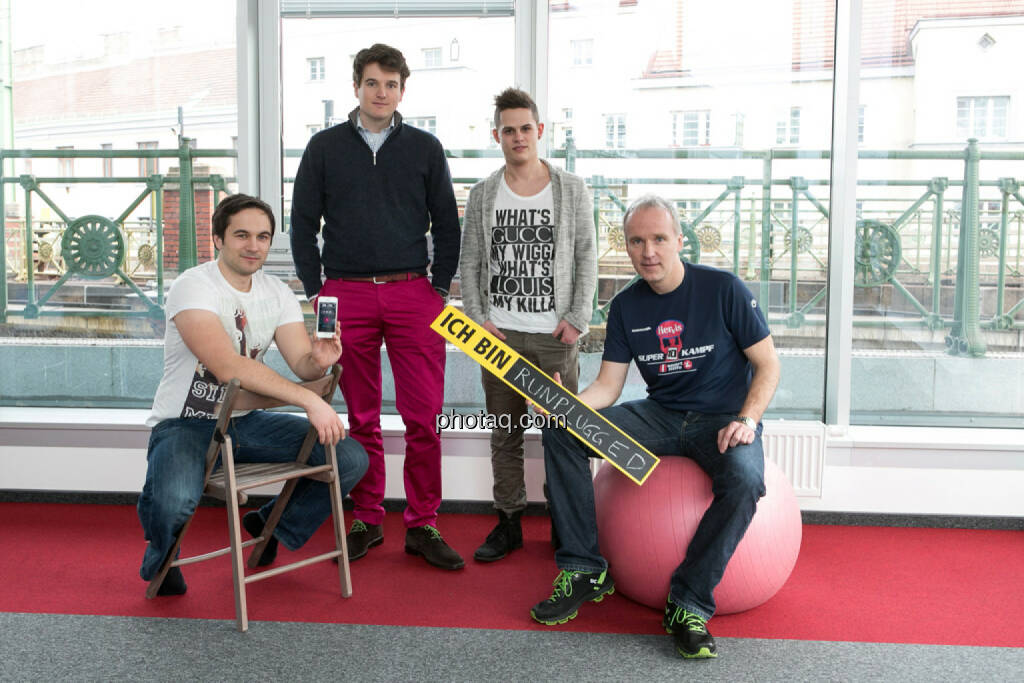 Hannes Satz, Maximilian Nimmervoll, Mario Hahn (Tailored Apps); Christian Drastil, © runplugged.com/Martina Draper (01.05.2014) 