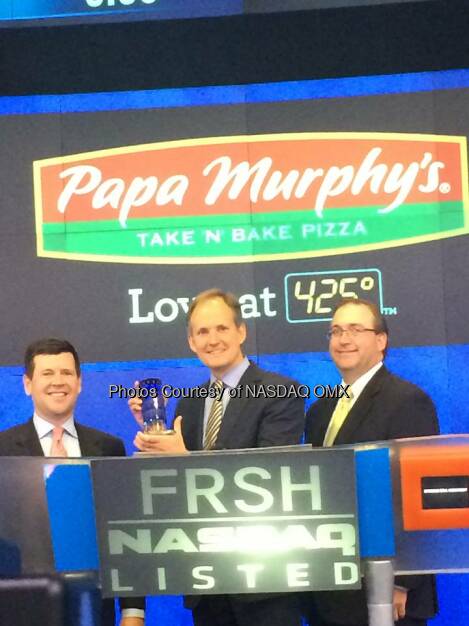 Papa Murphy's at the #NASDAQ #OpeningBell in celebration of its #IPO today! Source: http://facebook.com/NASDAQ (02.05.2014) 