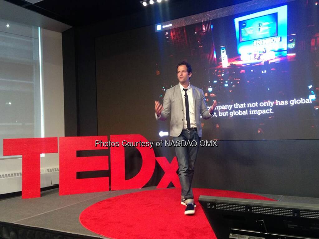 Michael Kriak, COO Mashable TEDxTimesSquare   Source: http://facebook.com/NASDAQ (03.05.2014) 