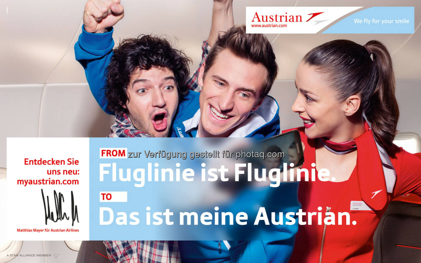Matthias Mayer neues Austrian Airlines Werbegesicht
