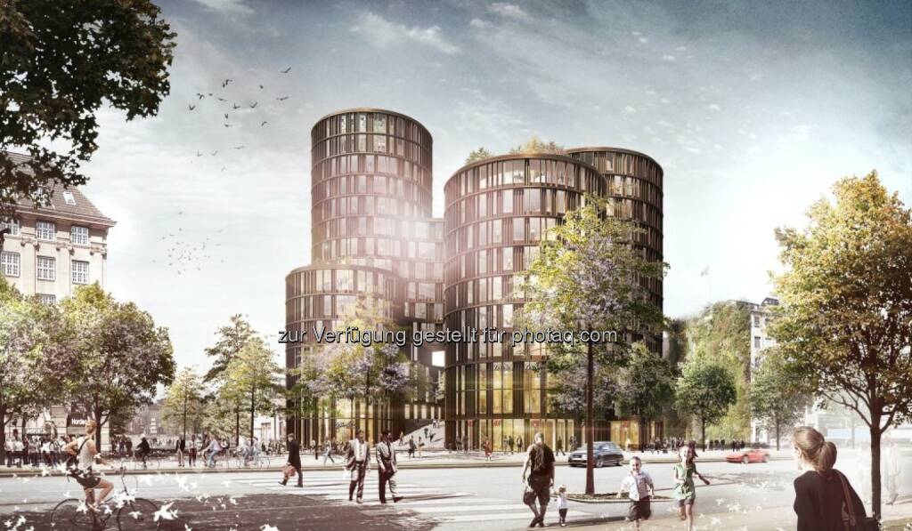 Züblin A/S, eine dänische Gesellschaft des europäischen börsenotierten Baukonzerns Strabag SE, hat den Bauauftrag für das Projekt „Axeltorv, AT2“, ein vierzehngeschossiges Multifunktionsgebäude am Platz gegenüber dem Tivoli mitten im Zentrum Kopenhagens, erhalten. Der entsprechende Vertrag für den Schlüsselfertigbau über eine Auftragssumme von rund € 103 Mio. ist bereits unterzeichnet. (Bild: Strabag) (08.05.2014) 
