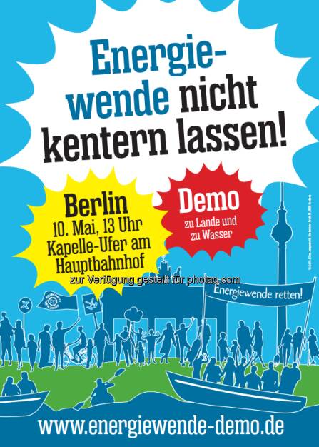 Lasst die Energiewende nicht kentern! Seid am 10. Mai in Berlin dabei und demonstriert gegen die Pläne der Bundesregierung. Alle Infos: http://goo.gl/mFZVlM  Source: http://facebook.com/SMASolarTechnology (08.05.2014) 