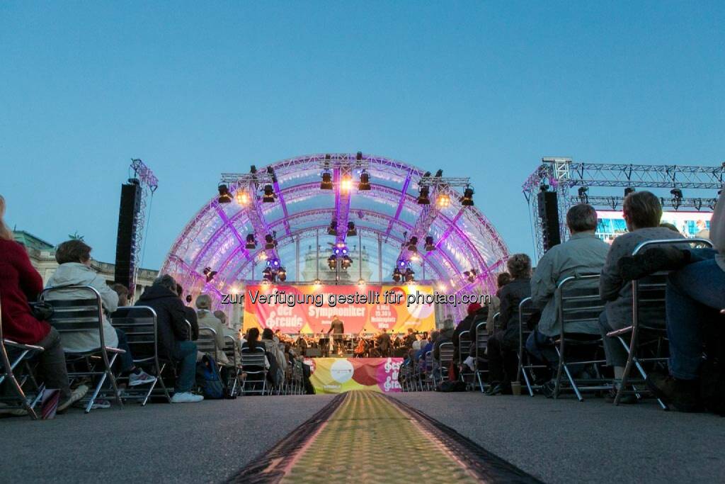 Blick auf die Bühne, Fest der Freude 2014, © Martina Draper für Wiener Symphoniker (09.05.2014) 