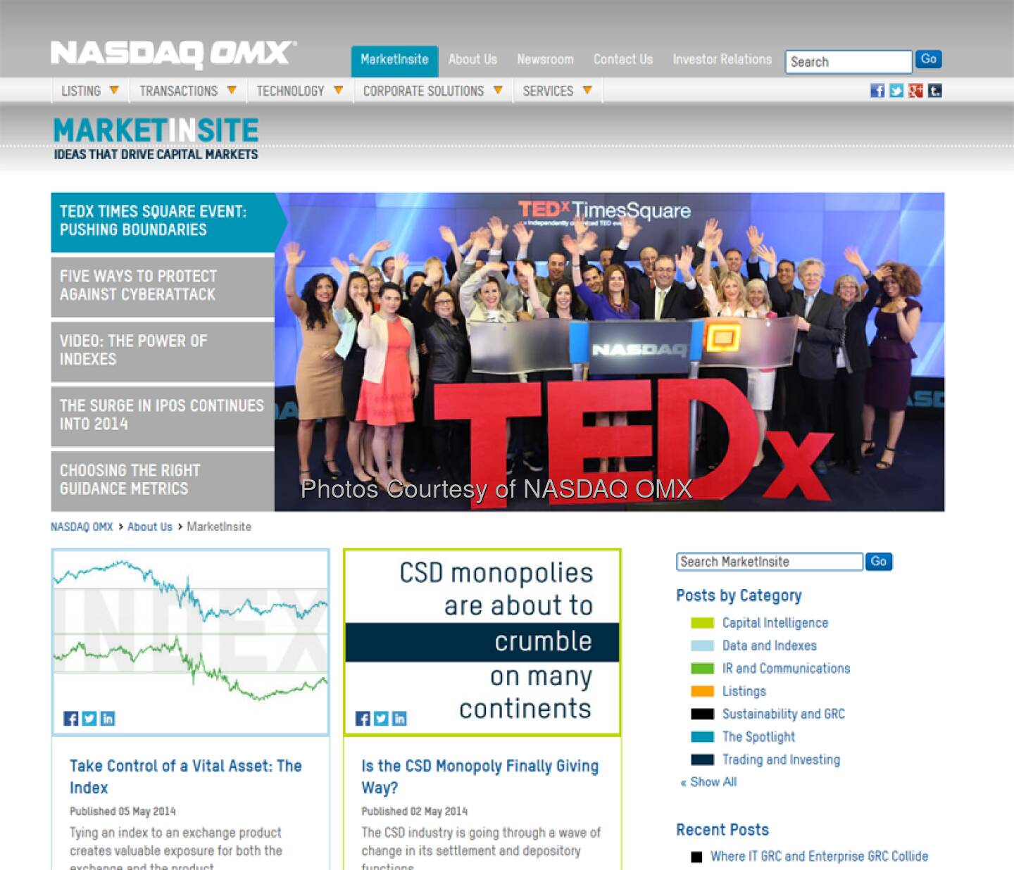 Nasdaq: We just launched our new Thought Leadership blog, http://bit.ly/1nowCyp  Source: http://facebook.com/NASDAQ