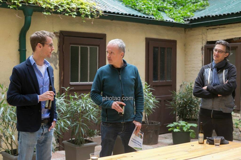 Constantin Simon (Nixe), Christian Drastil, Josef Chladek, © finanzmarktfoto.at/Martina Draper (15.05.2014)