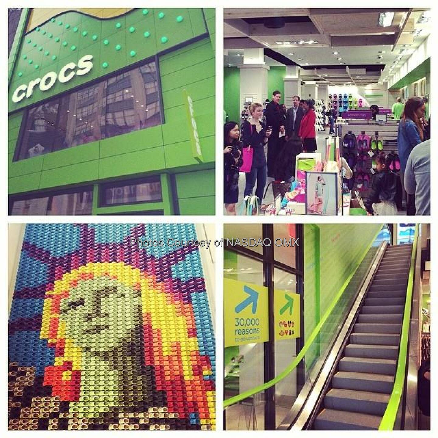 Love the @crocs mosaic of the Statue of Liberty at the new store in NYC on 34th Street! #crocsnyc #findyourfun #grandopening @crocs $CROX  Source: http://facebook.com/NASDAQ