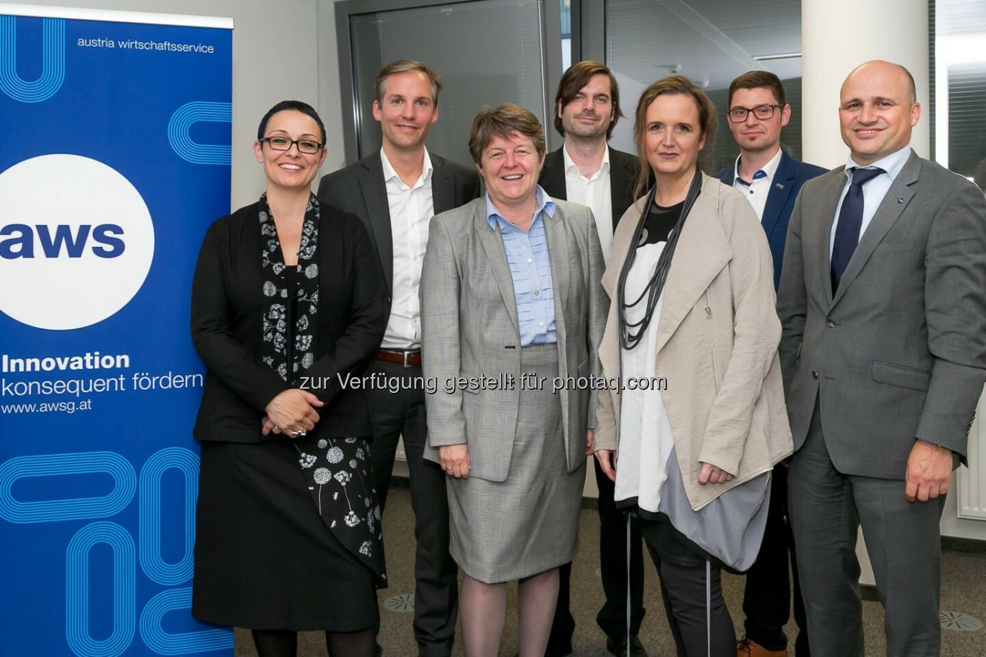 Lisa Muhr (Geschäftsführerin Göttin des Glücks GmbH), Herbert Rohrmair-Lewis (Bundesvorsitzender Junge Wirtschaft),Brigitte Ederer (Business Angel), Richard Sellner (IHS), Edeltraud Stiftinger (Geschäftsführerin aws), Patrick Müller (Geschäftsführer Bilton International GmbH), Bernhard Sagmeister (Geschäftsführer aws)  - Austria Wirtschaftsservice: Innovation konsequent fördern: Start-ups als Standortfaktor (Bild: Austria Wirtschaftsservice GmbH/APA-Fotoservice/Schedl)