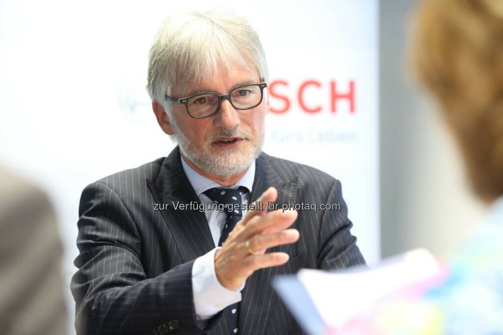 Klaus Huttelmaier (Alleinvorstand der Robert Bosch AG und Repräsentant der Bosch-Gruppe in Österreich) - Das Technologie- und Dienstleistungsunternehmen Bosch erwartet in Österreich für 2014 eine positive Geschäftsentwicklung und weitet Aktivitäten in Österreich aus (Bild: Robert Bosch AG/APA-Fotoservice/Schedl) (21.05.2014) 