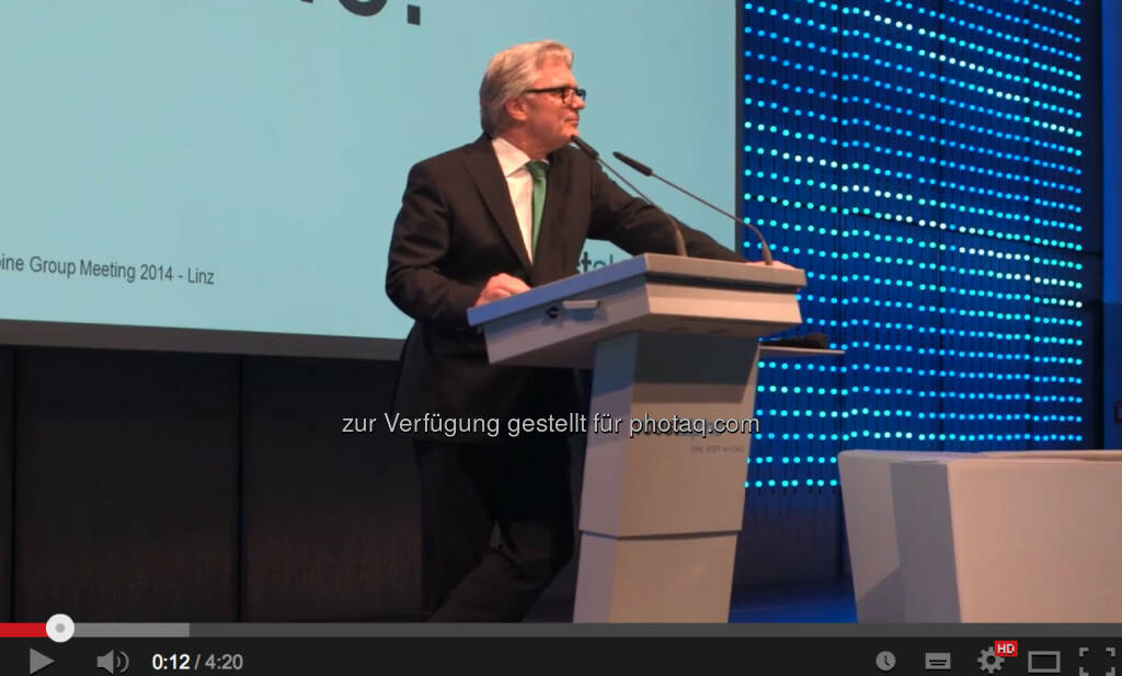 Wolfgang Eder beim 1. voestalpine Group Brand & Communication Day (29.05.2014) 