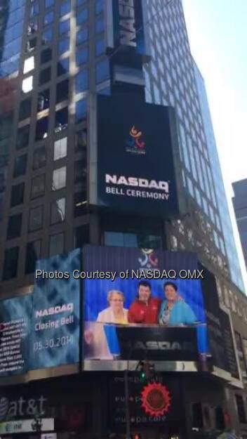 Nasdaq: After the closing bell the Special Olympics takes over Times Square NYC dreamBIG  Source: http://facebook.com/NASDAQ (31.05.2014) 
