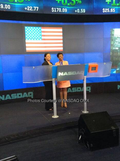 Congresswoman Yvette Clarke rings the Nasdaq Closing Bell in honor of CaribbeanHeritageMonth  Source: http://facebook.com/NASDAQ (07.06.2014)