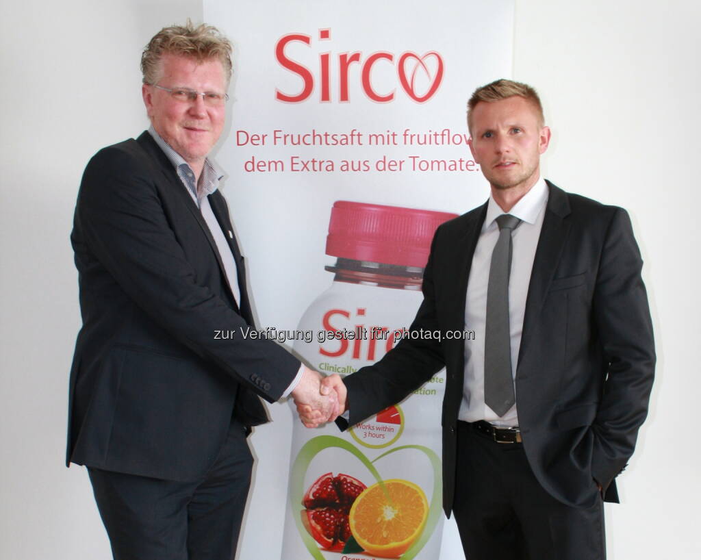 Peter Aigner, Slawomir Moritz: Sirco verlängert mit Aigner PR. Anfang April startete mit Sirco der erste Fruchtsaft mit fruitflow®, einem bioaktiven, gesundheitsfördernden Extrakt aus der Tomate, im österreichischen Handel. Mit der Markteinführung wurde Anfang März die Wiener PR-Agentur Aigner PR beauftragt. Nach dem Ende der Launch-Phase im Handel hat sich Proline Solutions – vertreibt Sirco exklusiv in Österreich – nun zu einer langfristigen Zusammenarbeit mit Aigner PR entschlossen (c) Aussendung (10.06.2014) 