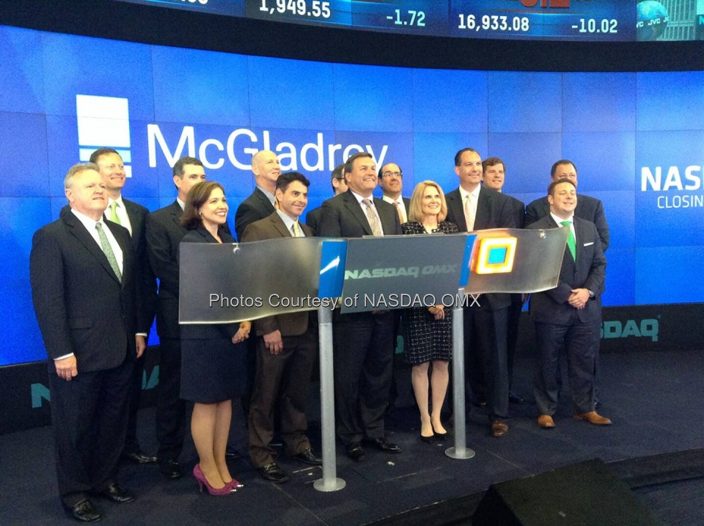 McGladrey rings the Nasdaq Closing Bell - Source: http://facebook.com/NASDAQ