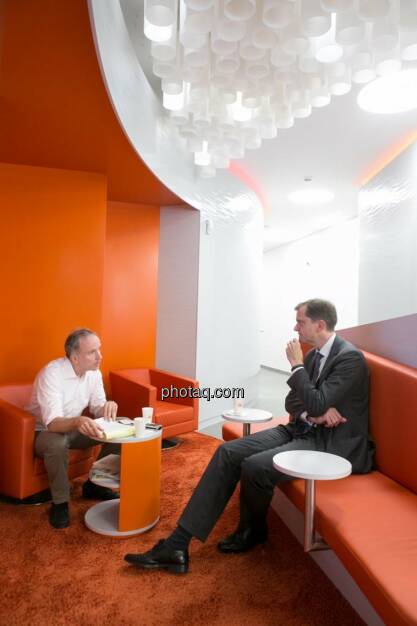 Christian Drastil, Roel Huisman (CEO ING-DiBa Direktbank Austria), © photeq/Martina Draper (12.06.2014) 