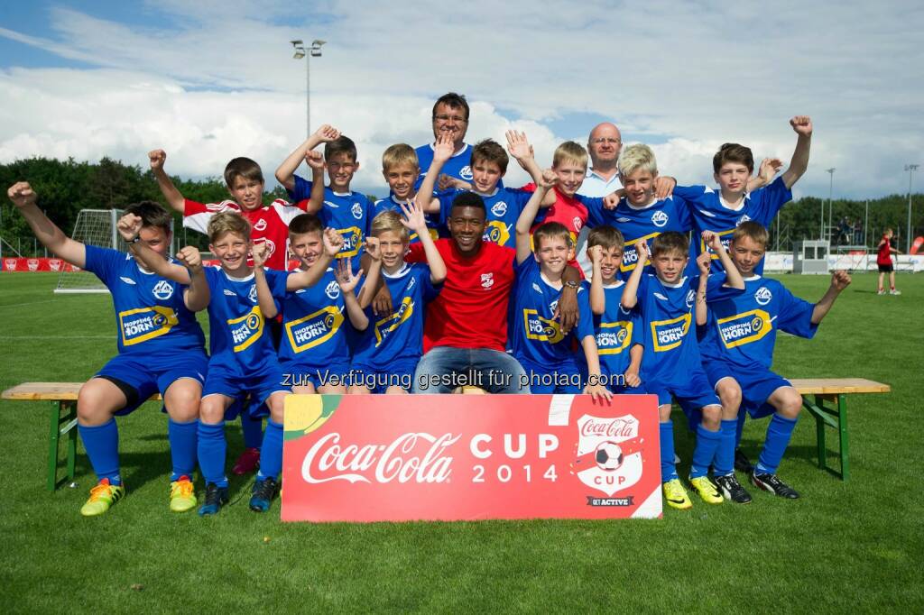 David Alaba mit der Mannschaft des SV Horn, Coca-Cola Cup, Bundesfinale.
Foto: GEPA pictures/ Martin Hoermandinger, © Gepa (16.06.2014) 