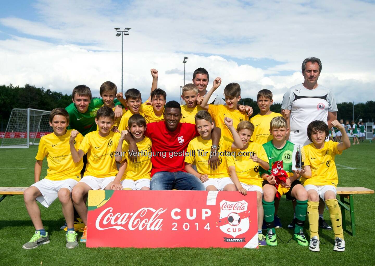 David Alaba mit der Mannschaft des  SC Lichtenwörth, Coca-Cola Cup, Bundesfinale.
Foto: GEPA pictures/ Martin Hoermandinger