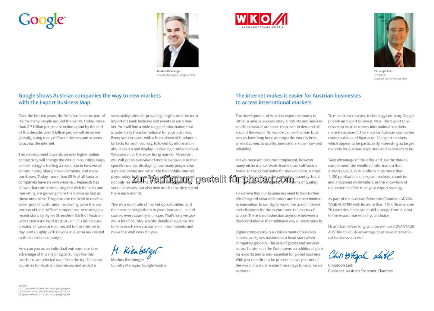 Markus Kienberger (Google), Christoph Leitl (WKO)