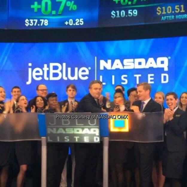 Watch JetBlue Airways ring the Nasdaq Closing Bell  http://facebook.com/NASDAQ (21.06.2014) 