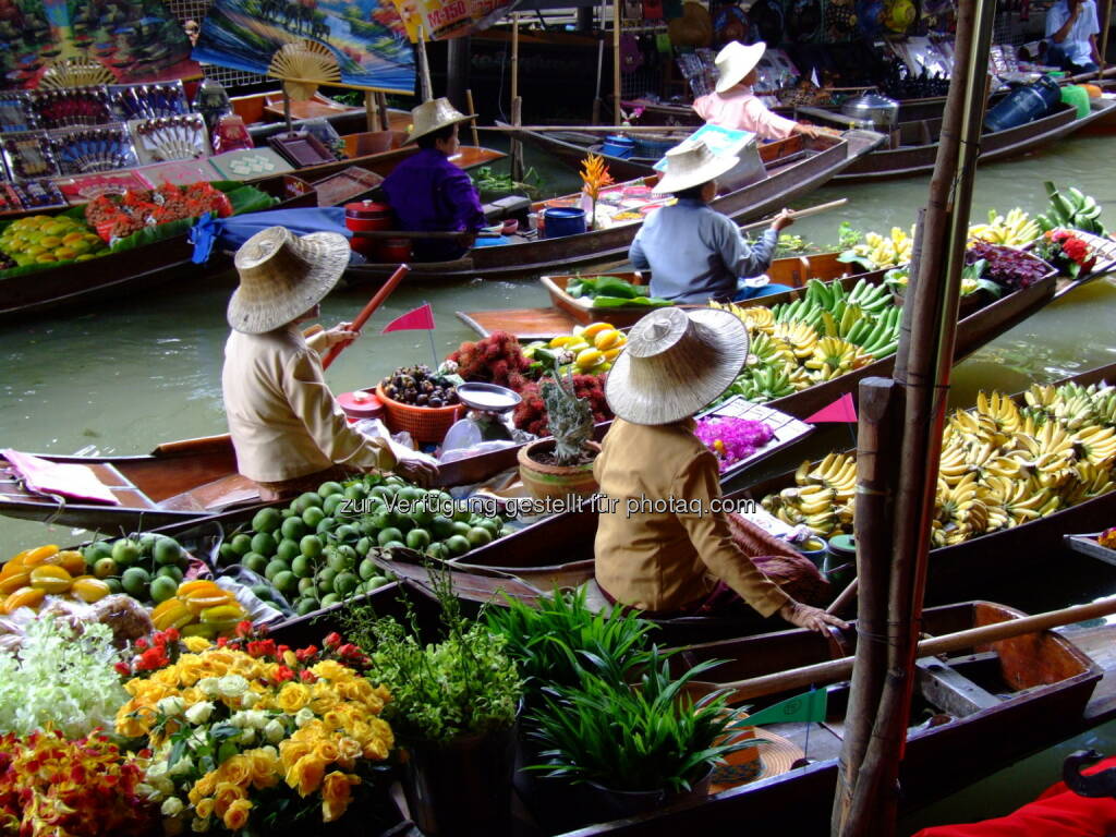 Sehenswert -  die schwimmenden Märkte von Bangkog - Foto: Fotolia, Abdruck honorarfrei
, © Aussendung checkfelix (03.01.2013) 