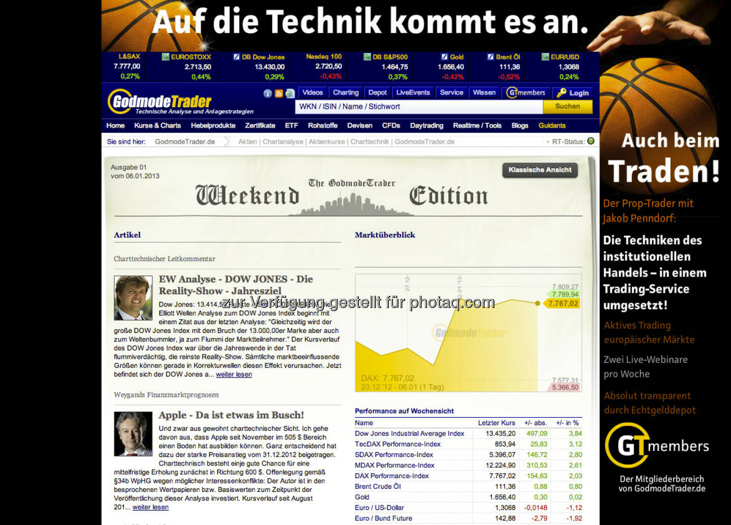 http://www.godmode-trader.de/ : Die Tradersite Nr. 1 mit spezieller Weekend-Edition und spannenden wie edukativen Comments von Harald Weygand & Co.