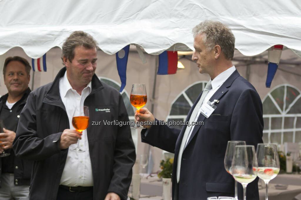 Wilfried Sihn, Geschäftsführer Fraunhofer Austria; Dieter Fellner, Geschäftsführer Fraunhofer Austria, © Fraunhofer Austria Research GmbH (01.07.2014) 