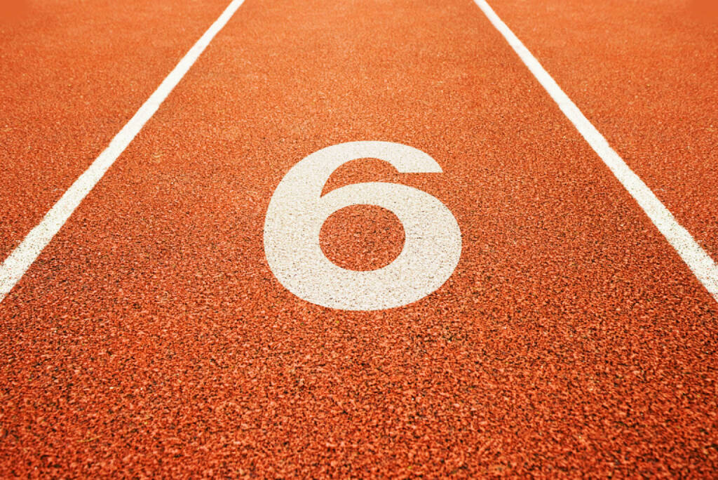 6, Sechs, http://www.shutterstock.com/de/pic-137554556/stock-photo-number-six-on-athletics-all-weather-running-track.html , © (www.shutterstock.com) (02.07.2014) 