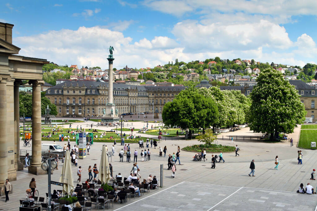 Stuttgart, Schlossplatz, http://www.shutterstock.com/de/pic-138854639/stock-photo-stuttgart-germany-castle-square-in-the-city-center-in-spring-may.html (Bild: www.shutterstock.com) (03.07.2014) 